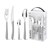 Set de couverts Couverts de table gris 24 El. HOMLA