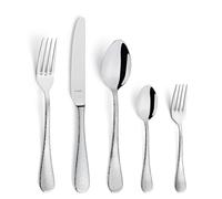 AMEFA Sierra Set de couverts 30 pièces | Couverts pour 6 personnes | Couverts avec design martelé