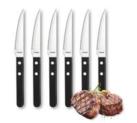 Amefa Couteau à steak Pizza Noir – lot de 6