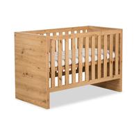 AMELIA Lit bébé évolutif avec barrière de sécurité 120X60 Chêne
