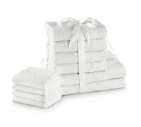 AmeliaHome Amari Lot de 4 Serviettes pour invités 30 x 50 cm, 4 Serviettes 50 x 100 cm et 2 Serviettes de Bain 70 x 140 cm 100% Coton Absorbant de qualité