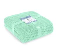 AmeliaHome Couverture Douillette 220 x 240 cm - Matelassage délicat - Aspect Peau d'agneau - Shleepy - Menthe poivrée