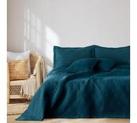 Couvre-lit - Ophelia - 260x280 cm - Bleu maritime - Matelassé par ultrasons