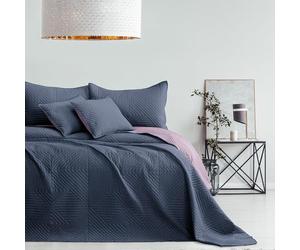 AmeliaHome Couvre-lit Anthracite Lilas 220 x 240 cm - Surpiqûre Ultra Fine - Polyester Softa