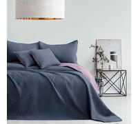 AmeliaHome Jeté de lit 200 x 220 cm Anthracite Lilas