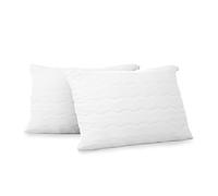 AmeliaHome Lot de 2 taies d'oreiller 40 x 60 cm avec Fermeture éclair - Piquage Blanc