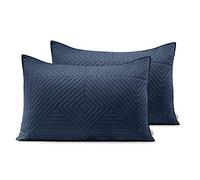 AmeliaHome Lot de 2 taies d'oreiller 50 x 70 cm Anthracite Lilas