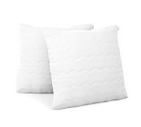 AmeliaHome Lot de 2 taies d'oreiller 60 x 60 cm avec Fermeture Éclair Blanc Reve