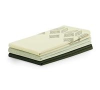 AmeliaHome Lot de 3 torchons de Cuisine en Coton 50 x 70 cm Motif géométrique Letty Vert foncé Vert Olive