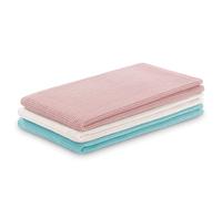 AmeliaHome Lot de 3 torchons de Cuisine en Coton gaufré 50 x 70 cm Rose Turquoise