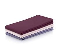 AmeliaHome Lot de 3 torchons de Cuisine en Coton Lisse Letty Violet Rose poudré Rose 50 x 70 cm