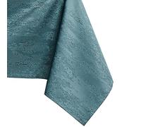 AmeliaHome Nappe de Table Effet Lotus déperlant Polyester Pétrole Vesta 60x60 cm