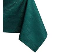AmeliaHome Nappe de Table Effet Lotus déperlant Polyester Verte Vesta 60x60 cm