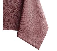AmeliaHome Nappe de Table Effet Lotus déperlant Polyester Vieux Rose Gaia 40x40 cm