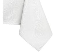 AmeliaHome Nappe Effet Lotus déperlant Polyester Blanc Gaia 140x280 cm
