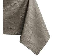 AmeliaHome Nappe Effet Lotus déperlant Polyester Cappuccino Vesta 120x160 cm Ovale