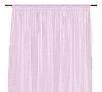 AmeliaHome Rideau 140 x 270 cm 1 pièce Semi-Transparent avec Galon fronceur Rose Lunare