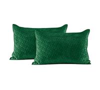 AmeliaHome Velvet Taies d'oreiller, Polyester, Laila Vert, 2 50 x 70 cm