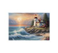 Améliorez votre table de salle à manger avec la peinture diamant ATTBBH Lighthouse Lot de 6 sets de table 30,5 x 45,7 cm