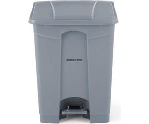 AmerBox Tret-Abfalleimer, 68L, Hellgrau, 490x410x(H)660mm