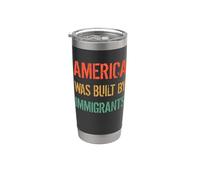 AMERICA WAS BUILT BY IMMIGRANTS - Droits des réfugiés Gobelet isotherme en acier inoxydable double paroi