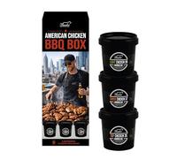 American Chicken BBQ Box Bembo - Coffret 3 rubs BBQ premium pour poulet - Épices chicken rub pour grill, barbecue et cuisson au four - Kit barbecue américain