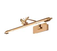 American Creative Lampe Frontale pour Miroir Papillon, Lampe de Miroir de Salle de Bain dorée avec tête de Lampe pivotante, Blanc Neutre 4000 K, éclairage d'armoire de Miroir LED, étanche à