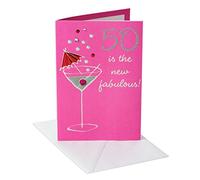American Greetings 50 est le nouveau Fabulous carte d'anniversaire avec strass