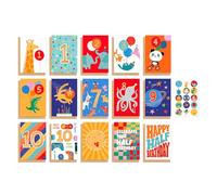American Greetings Lot de 15 cartes d'anniversaire avec enveloppes et sceaux pour enfants