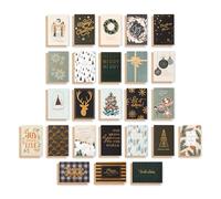 American Greetings Lot de 25 cartes de Noël avec enveloppes, motifs d'hiver traditionnels