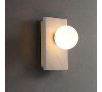 American Light Lampes murales entièrement en cuivre et marbre Rétro G4 Appliques Personnalité Salle à Manger Chambre Applique Murale for étude Allée Couloir, Blanc/Vert