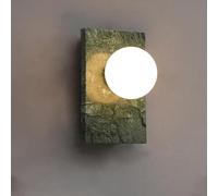 American Light Lampes murales entièrement en cuivre et marbre Rétro G4 Appliques Personnalité Salle à Manger Chambre Applique Murale for étude Allée Couloir, Blanc/Vert