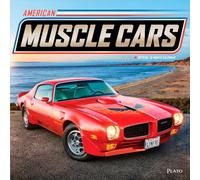 American Muscle Cars OFFICIAL | 2027 12 x 24 Inch (Hanging) Monthly Square Wall Calendar | Foil Stamped Cover | Plato | USA Motor Ford Chevrolet Chrysler Oldsmobile Pontiac