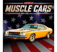 American Muscle Cars Official 2027 12 X 24 Inch (Hanging) Monthly Square Wall Calendar Foil Stamped Cover Plastic-Free