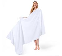 American Soft Linen Grandes Serviettes de Bain, 100% Coton Turc, 89,9 cm x 177,8 cm, pour Salle de Bain, Blanc