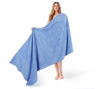 American Soft Linen Grandes Serviettes de Bain Jumbo - 100% Coton Turc - 89,9 cm - 177,8 cm - pour Salle de Bain - Bleu Ciel