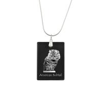 Americký bobtail - Pendentif en cristal avec chat, collier en argent avec photo, pendentif personnalisé de la marque Art-Dog
