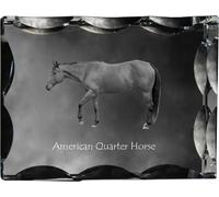 Amerikanisches Quarter Horse - crystal with a picture of a horse, glass statuette with a picture, unique frame with a picture from Art-Dog brand