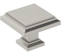 Amerock | Bouton d'armoire | Nickel satiné | 32 mm de longueur | Nommer | 1 lot | Bouton de tiroir | Quincaillerie d'armoire