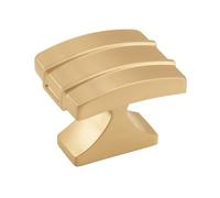 Amerock | Bouton de placard | Bronze champagne | Longueur 38 mm | Davenport | 1 lot | Bouton de tiroir | Quincaillerie d'armoire