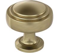 Amerock | Bouton de placard | Champagne doré | Bouton de tiroir de 32 mm de diamètre | Winsome | Quincaillerie de cuisine et de salle de bain | Quincaillerie de meubles