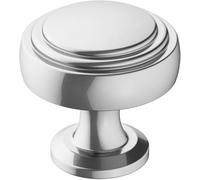 Amerock Bouton de placard | Chrome poli | 32 mm de diamètre | Winsome | 1 lot | Bouton de tiroir | Quincaillerie d'armoire