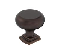 Amerock BP36893ORB | Bouton d'armoire en bronze huilé de 32 mm de diamètre | Quincaillerie d'armoire de cuisine | Quincaillerie pour meubles | Poignée de tiroir