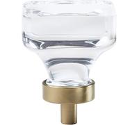 Amerock Glacio 1-3/8 in. (35 mm) de diamètre clair cristal/doré Champagne rond Bouton de cabinet, Clear Crystal/Golden Champagne, 1-3/8"