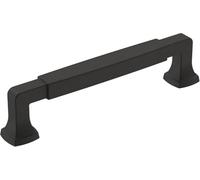 Amerock | Poignée d'armoire | Noir mat | 128 mm de centre à centre | Stature | 1 lot | Poignée de tiroir | Poignée d'armoire | Quincaillerie d'armoire