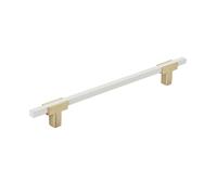 Amerock Urbanite Poignée de placard | Or brossé/blanc | 192 mm centre à centre | 1 lot | Poignée de tiroir | quincaillerie d'armoire