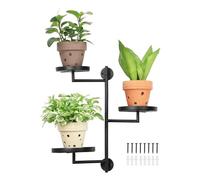 Amesor Étagère de Fenêtre pour | Support à 3 Niveaux Économiseur d'Espace,Support pour Pots de d'Intérieur à Fenêtre - Pour Petits Espaces, Bibliothèque, Salon, Chambre, Café,