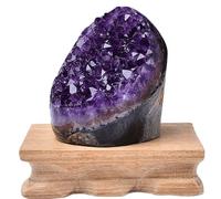 Amethyst Crystal Geode for Wealth & Luck,Raw Purple Cluster Gemstones, Irregular Rough Stone Quartz for Home Decor,About 500g