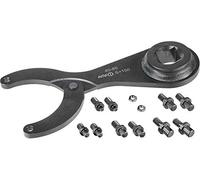 AMF 517938 Jeu de clés à ergots articulées pour ynamométrique, 40-80 mm, Noir