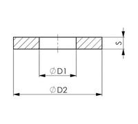 AMF AMF Rondelle Forme D M12 Quantité:1